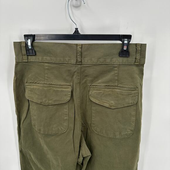 EDWIN NWT Evereve Olive Green Isla Pleated Barrel Leg Trouser Pant // 26 - Picture 10 of 15